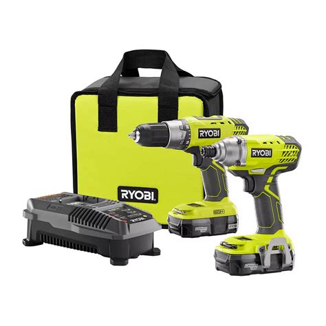 RYOBI 18V ONE+ Lithium-Ion Cordless Drill/Driver and Impact Driver ...