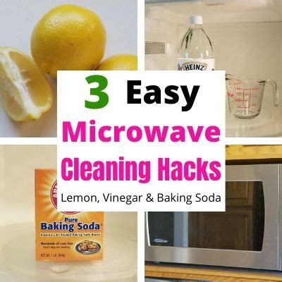 Top Microwave Cleaning Hacks with Vinegar, Lemons & Baking Soda | Happy ...