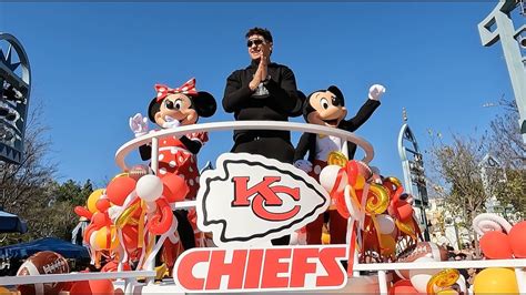 Patrick Mahomes Celebrates Super Bowl Win with Disney Parade | SplashNews