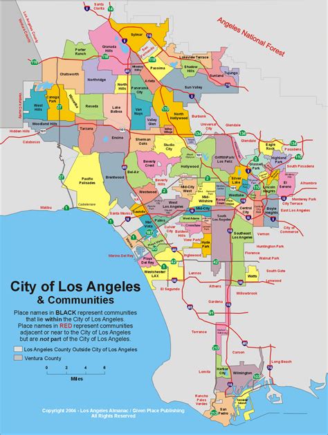 Map of Hollywood City, Tourist Maps: Los Angeles City Map Pictures