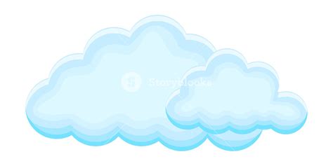 Fluffy Clouds Vector Royalty-Free Stock Image - Storyblocks