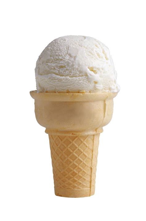 Single Scoop Ice Cream on Waffle Cone Solid White by ProPhotoStock on DeviantArt