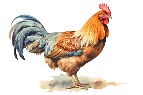 Premium AI Image | Watercolor chicken isolated white background