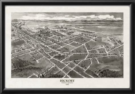 Hickory NC 1907 | Vintage City Maps