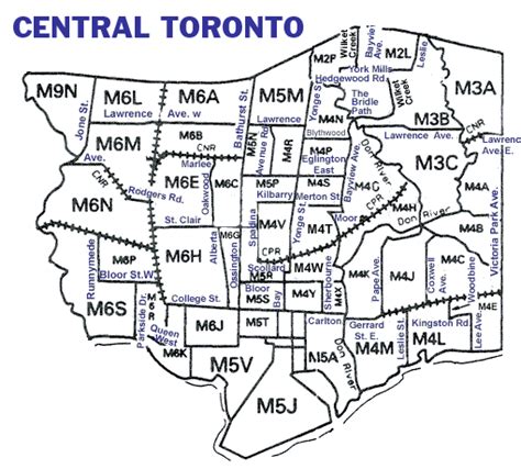 Toronto Canada Zip Code Map - Map