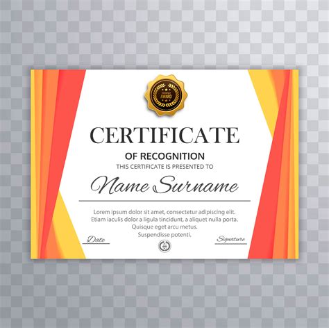 Certificate Of Recognition Template Certificate Of Achievement | Images and Photos finder