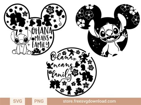 Mickey Outline Stitch SVG Bundle (FSD-K46) - Store Free SVG Download