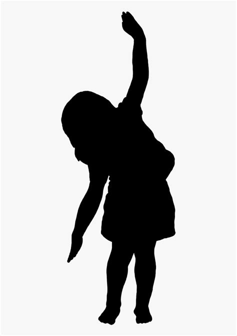 Dancing Little Girl Silhouette, HD Png Download - kindpng