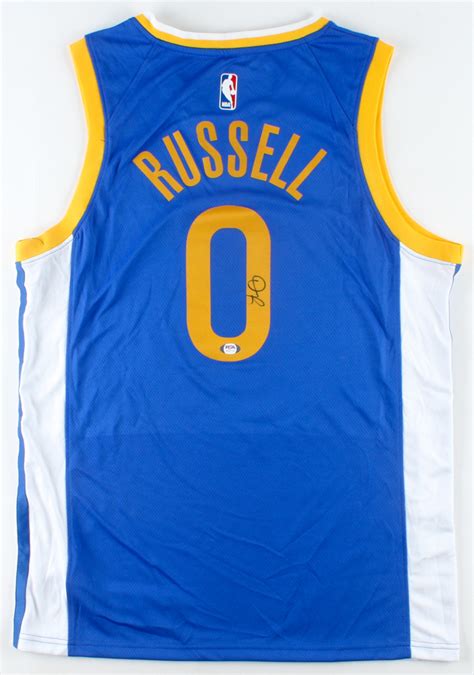 D'Angelo Russell Signed Warriors Jersey (PSA COA) | Pristine Auction