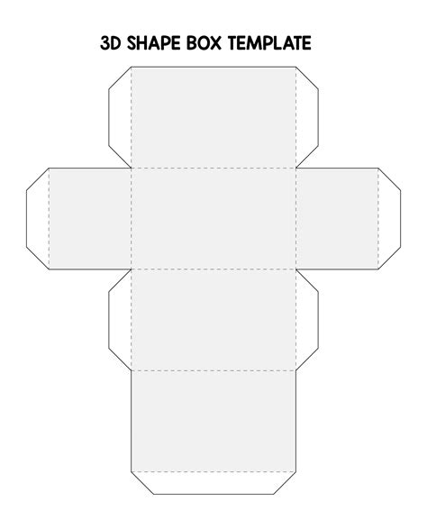 3d Box Template Printable - Printable Templates Free