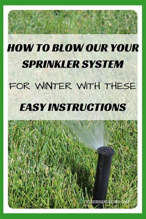 How to Blow Out Your Sprinkler System for Winter with These Easy Instructions | Sprinkler ...