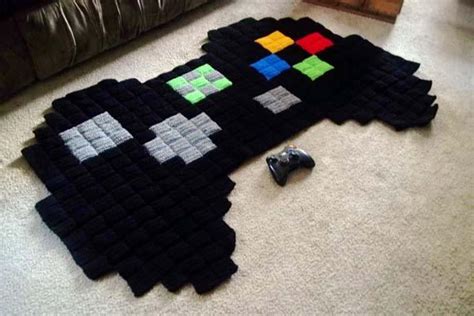 The Handmade 8-Bit Xbox Controller Rug | Gadgetsin