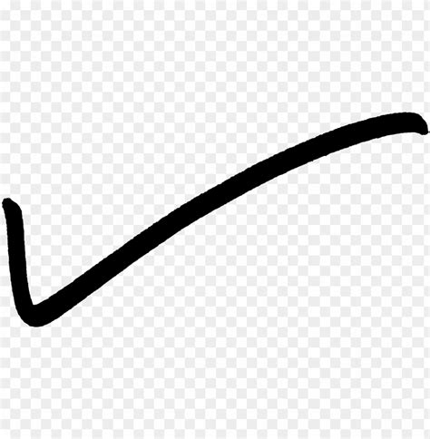 Black Tick Mark - Handwritten Check Mark PNG Transparent With Clear ...