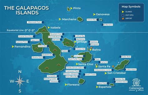 Galapagos Islands Map Darwin Island, Galapagos Islands Ecuador ...