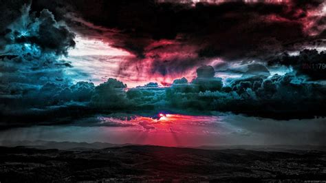 Pink sunset behind the cloud wallpaper | nature and landscape | Wallpaper Better