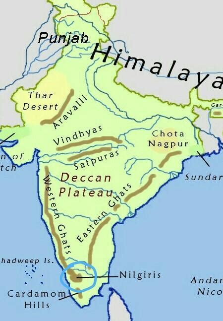 Eastern Ghats On Political Map Of India Location Map Of Western Ghats ...