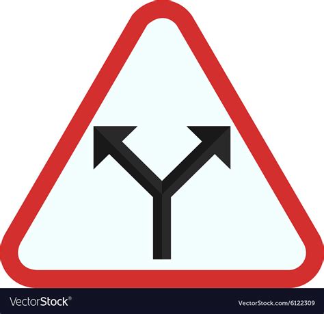 Y - intersection Royalty Free Vector Image - VectorStock