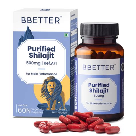 BBETTER VEDA Purified Shilajit 500mg | 60 Vegan Capsules of Shilajeet – BBetter Store