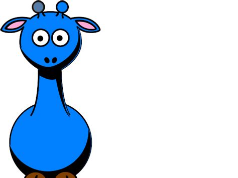 Blue Giraffe No Spots Clip Art at Clker.com - vector clip art online, royalty free & public domain