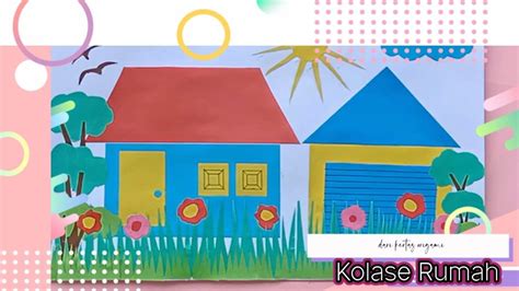 Kolase rumah dari kertas origami | Paper house | Paper collage for kids #kolase #bangundatar ...