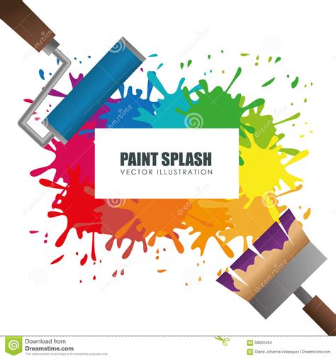 Paint splash design stock vector. Illustration of artistic - 58662454