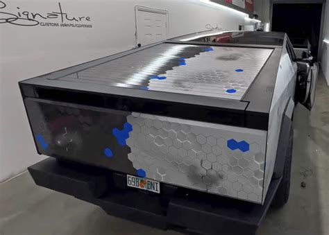 Tonneau cover wrap on Cybertruck! 🤩 [closeup video added] | Tesla Cybertruck Forum - News ...