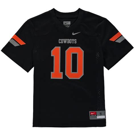 CFS - Youth Nike #10 Black Oklahoma State Cowboys Replica Football Jersey