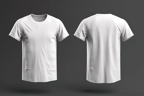 Premium AI Image | White t - shirt with a cut out of the front and back of the shirt.