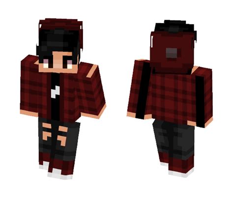 Download Boy In Red Flannel And Red Beanie Minecraft Skin for Free ...