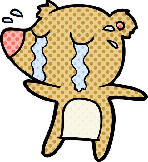 cartoon crying bear 12421950 Vector Art at Vecteezy