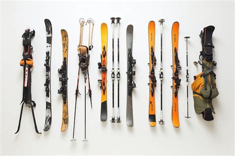 Premium Photo | Snow Skiing Equipment Isolated