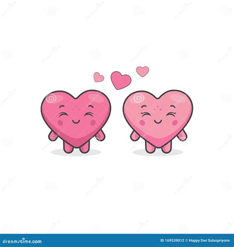 Cute Love Couple Characters in a Relationship Stock Vector ...