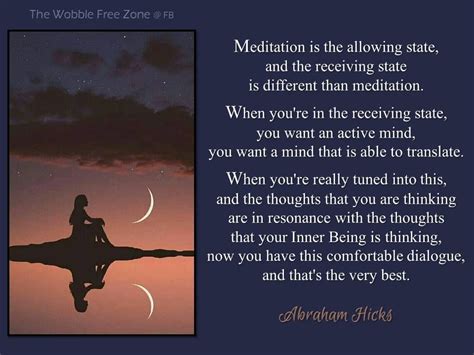 Abraham Hicks - Meditation is allowing state. | Abraham hicks quotes ...