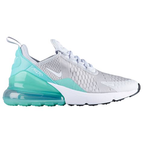 Nike Air Max 270 - Girls' Grade School - Casual - Shoes - Pure Platinum/White/Emerald Rise