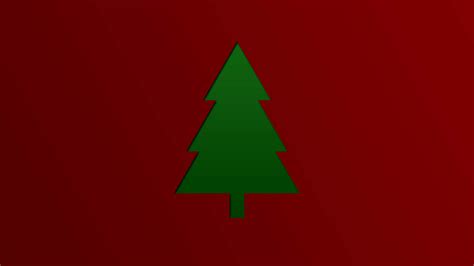 Download Minimalist Christmas Desktop Green On Red Wallpaper | Wallpapers.com
