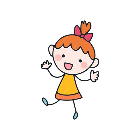 Premium Vector | Cute poses of cartoon children pose