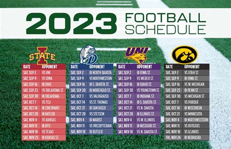 Iowa Universities 2023 Football Schedules – Concordia Group Delivers