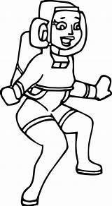 Astronaut Girl On Moon Coloring Page  Wecoloringpagecom sketch template