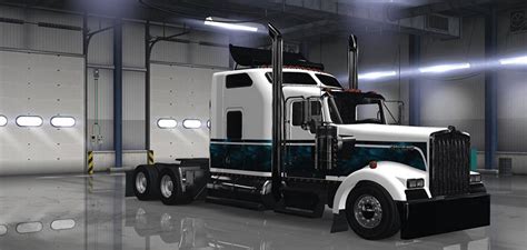 Kenworth W900 Custom New Blue Skin Mod - ATS Mod | American Truck Simulator Mod