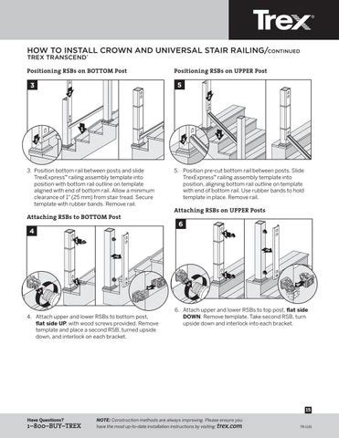 trex transcend stair railing installation instructions – Railings ...