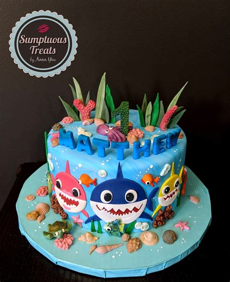 Pink Fong Baby Shark 1st Birthday Cake ~ Custom-Made-To-Order Cakes ~ Edible Art ~ www ...