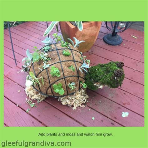 HOW TO MAKE A TURTLE PLANTER - Gleeful Grandiva