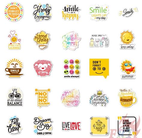 Positive quotes stickers, Hobbies & Toys, Stationery & Craft, Craft Supplies & Tools on Carousell