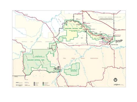 Badlands National Park Map - Full size | Gifex