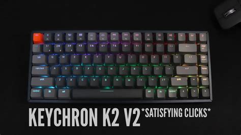 SATISFYING MECHANICAL KEYBOARD CLICKS | Keychron K2 V2 Red Switch ...