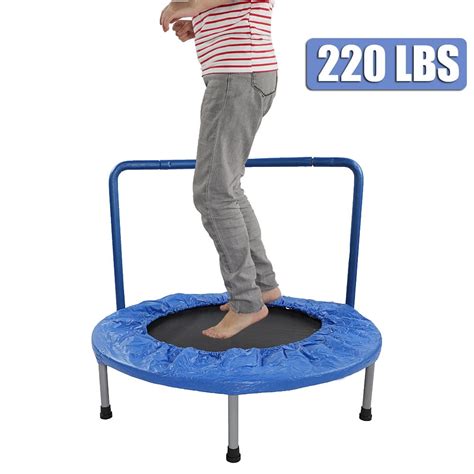 36" Small Trampolines for Workout, Portable Kids Mini Trampoline with ...