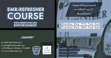 EMT/EMR Refresher Course — Windsor EMS