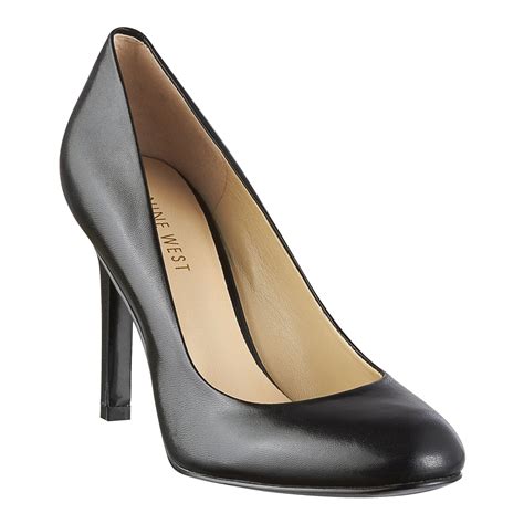 Lyst - Nine West Caress Round Toe High Heels in Black