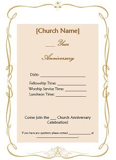 Church Anniversary Ideas