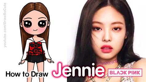 How to Draw Jennie | BlackPink Kpop | Drawing jennie, Cute little ...